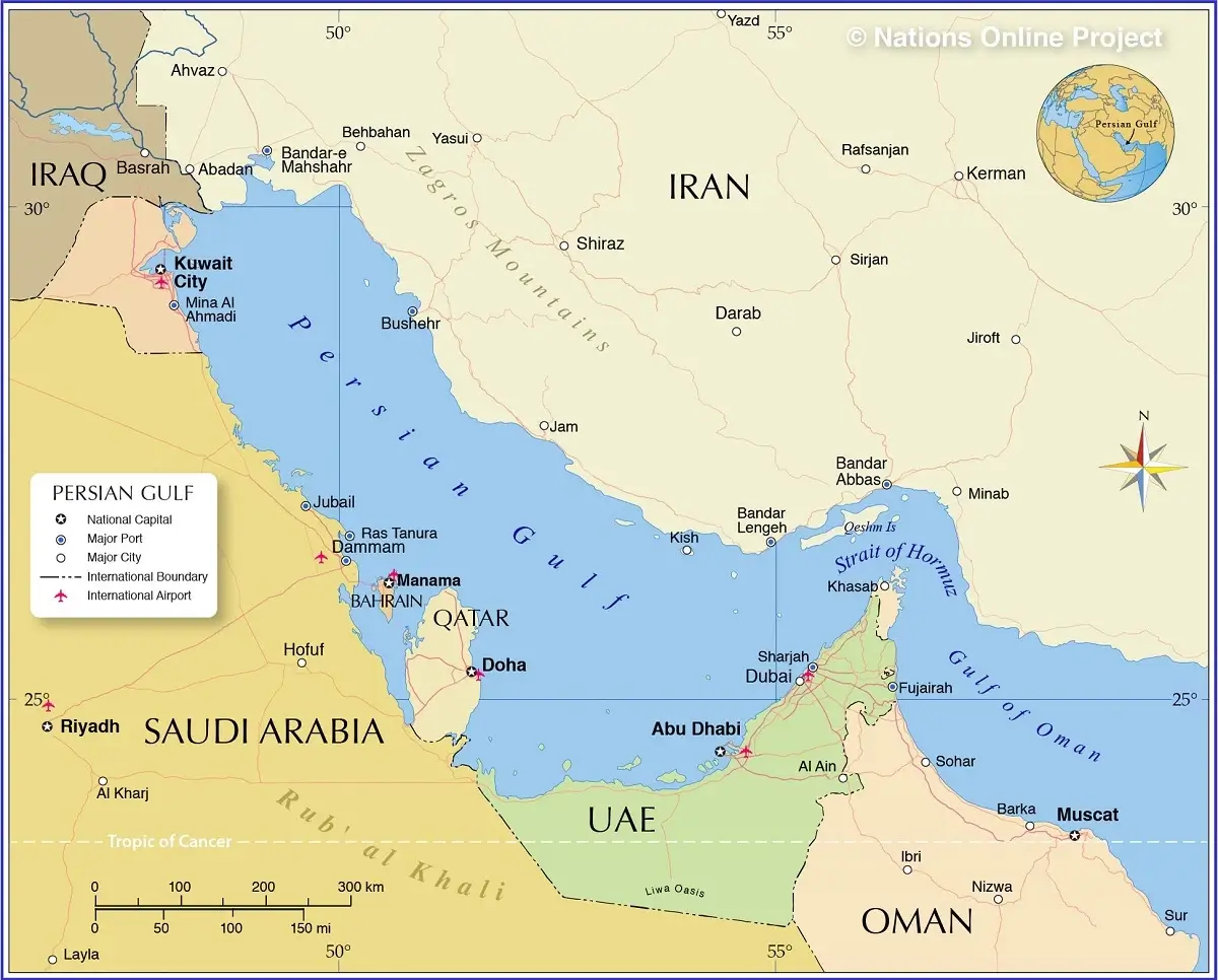 نقشه خلیج فارس