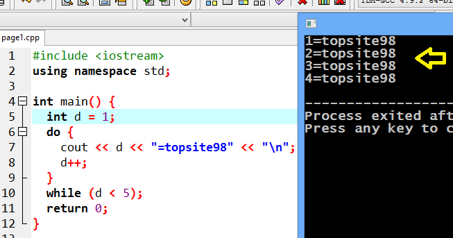حلقه do while در ++C
