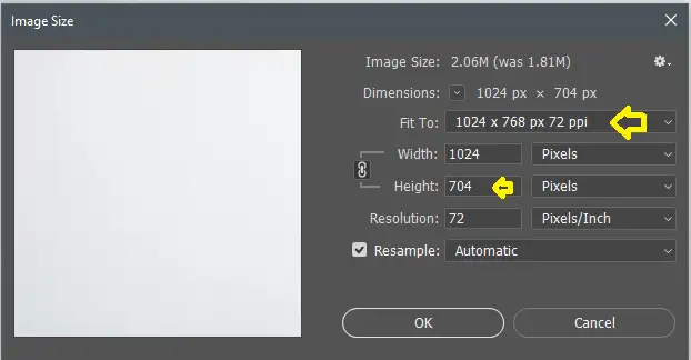 تغییر سایز عکس با image size در فتوشاپ