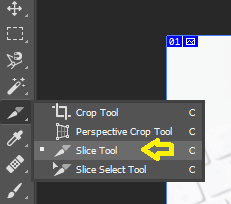ابزار Slice tool در فتوشاپ